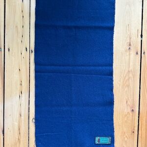 Blue Cashmere Scarf with fringes